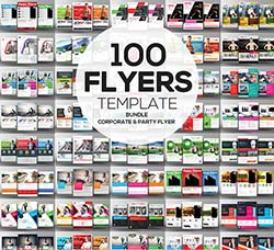 100个企业和派对传单模板：100 Corporate and Party Flyers Psd